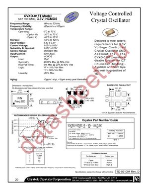 CVXO-018TX-50-19.44 datasheet  